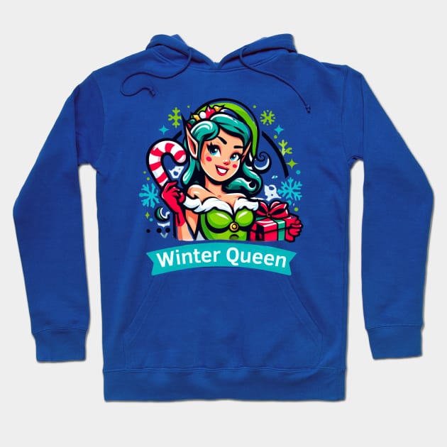 Winter Queen - Enchanting Holidays with the Magic of Winter Hoodie by emblemat2000@gmail.com